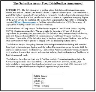 Salvation Army Food Distribution