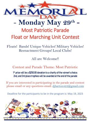 Memorial Day Parade Contest